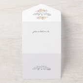 ワイルドフラワーガーデン結婚リース オールインワン招待状 (外側)