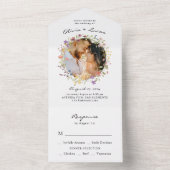 ワイルドフラワーガーデン結婚リース オールインワン招待状 (内側)
