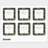 ワイルドフラワーガーデン蔵書票シール スクエアシール (シート)