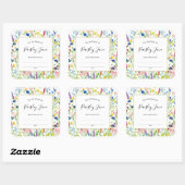 ワイルドフラワーガーデン蔵書票シール スクエアシール (シート)