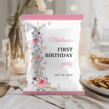 ワイルドフラワーガーデン誕生日パーティーのお菓子袋ラッパー