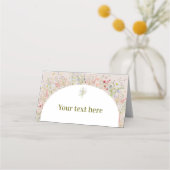 ワイルドフラワーガーデン誕生日パーティーフードテント プレイスカード (正面)