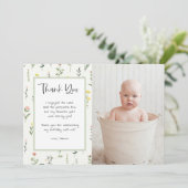 ワイルドフラワーガーデン誕生日写真ありがとう 招待状 (スタンド正面)