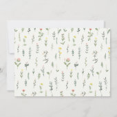 ワイルドフラワーガーデン誕生日写真ありがとう 招待状 (裏面)