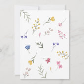 ワイルドフラワーガーデン赤ちゃんシャワー 招待状 (裏面)