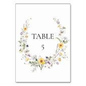 ワイルドフラワーガーデン開花テーブルカードの看板 テーブルナンバー (正面)