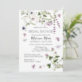 ワイルドフラワーガーデン開花ブライダルシャワー招待 招待状 (スタンド正面)