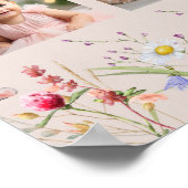 ワイルドフラワーガーデン1年目フォトマイルストーンのサイン ポスター (角)