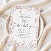 ワイルドフラワーガーデン50thバースデーパーティーへの招待 招待状