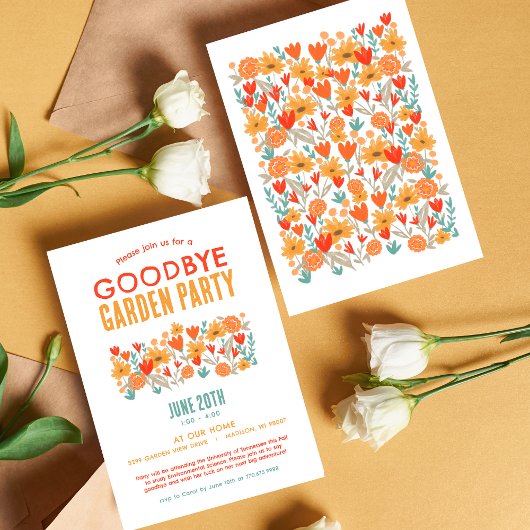 ワイルドフラワーガーデン お別れパーティー 招待状