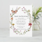 ワイルドフラワーガーデン　ア・ベイビーシャワー・イン・ブルーム 招待状 (スタンド正面)
