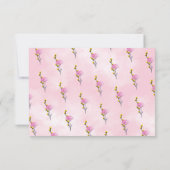 ワイルドフラワーガーデン オーダーメイド ピンクの感謝カード サンキューカード (裏面)