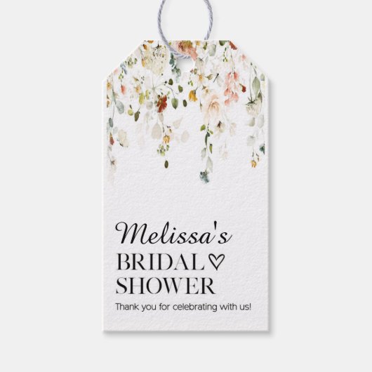 ワイルドフラワーガーデン ブライダルシャワー フェアーギフトタグ ギフトタグ (正面)