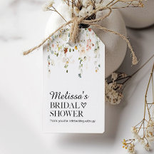ワイルドフラワーガーデン ブライダルシャワー フェアーギフトタグ