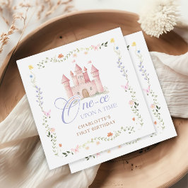 ワイルドフラワーガーデン プリンセス城 1歳の誕生日 スタンダードカクテルナプキン