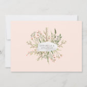 ワイルドフラワーガーリーの結婚週末の旅行モダン日程 (裏面)