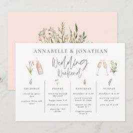 ワイルドフラワーガーリーの結婚週末の旅行モダン日程