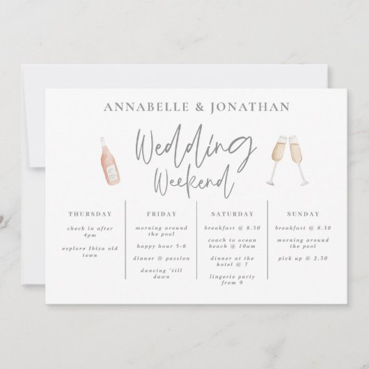 ワイルドフラワーガーリーの結婚週末の旅行モダン日程 (正面)