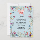 ワイルドフラワーガーリーパステル卒業パーティー 招待状 (裏面)