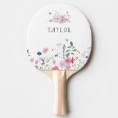 ワイルドフラワーガーリー名 卓球ラケット (正面)