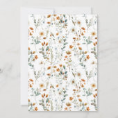 ワイルドフラワーガーリー誕生日パーティー 招待状 (裏面)