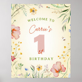 ワイルドフラワーガールの最初の誕生日パーティーへようこそ ポスター