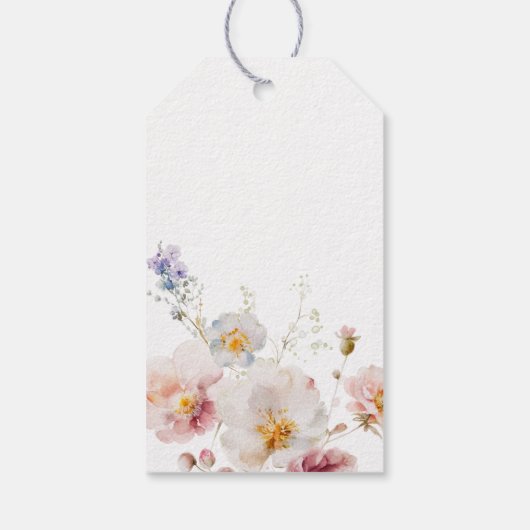 ワイルドフラワーガールの赤ちゃんシャワーのお気に入り ギフトタグ (裏面)