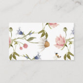 ワイルドフラワーガールウォーター色おむつラッフルエンクロシュル エンクロージャーカード (裏面)