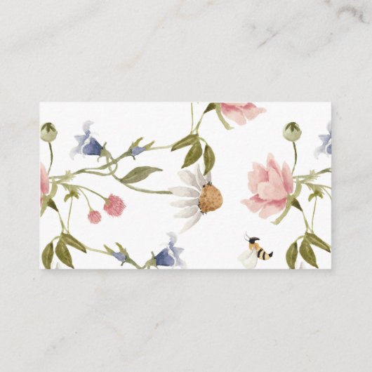 ワイルドフラワーガールウォーター色おむつラッフルエンクロシュル エンクロージャーカード (裏面)