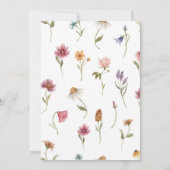 ワイルドフラワーガールズ1st誕生日パーティーかわいらしフローラ 招待状 (裏面)