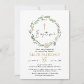 ワイルドフラワーガールバプテスマお祝い 招待状 (正面)