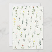 ワイルドフラワーガールバプテスマお祝い 招待状 (裏面)