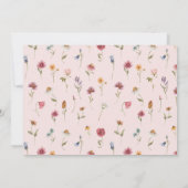 ワイルドフラワーガールファースト誕生日フォト招待状 招待状 (裏面)