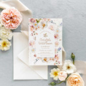 ワイルドフラワーガールファースト誕生日招待状 招待状