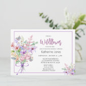 ワイルドフラワーガールベビーシャワー招待状 招待状 (スタンド正面)