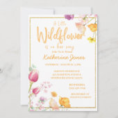 ワイルドフラワーガールベビーシャワー招待状 招待状 (正面)