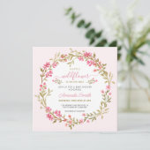 ワイルドフラワーガールベビーシャワー招待状 招待状 (スタンド正面)