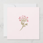 ワイルドフラワーガールベビーシャワー招待状 招待状 (裏面)