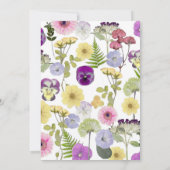 ワイルドフラワーガールベビーシャワー招待状 招待状 (裏面)