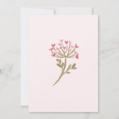 ワイルドフラワーガールベビーシャワー招待状 招待状 (裏面)