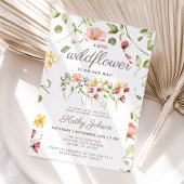 ワイルドフラワーガールベビーシャワー招待状 招待状