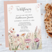 ワイルドフラワーガールベビーシャワー招待状 招待状