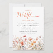 ワイルドフラワーガールベビーシャワー招待状 招待状 (正面)