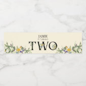 ワイルドフラワーガールボホ2歳の誕生日 ペットボトルラベル (シングルラベル)