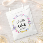 ワイルドフラワーガール最初の誕生日ありがとう フェイバーバッグ (クリップ留めされた状態)