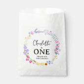 ワイルドフラワーガール最初の誕生日ありがとう フェイバーバッグ (正面)