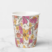 ワイルドフラワーガール誕生日テーマ 紙コップ (左)