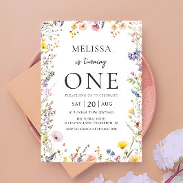 ワイルドフラワーガール誕生日招待状 招待状