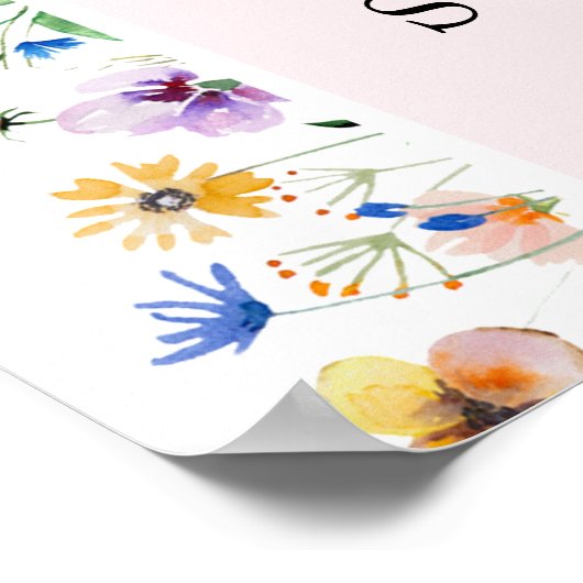 ワイルドフラワーガール赤ちゃんシャワーへようこそ ポスター (角)