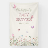 ワイルドフラワーガール赤ちゃんシャワーフローラ写真背景 横断幕 (縦)